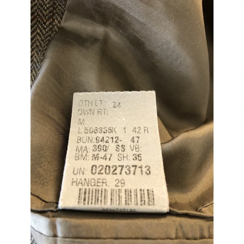 Lauren Ralph Lauren Blazer Mens 42R Brown Wool Suit Coat Jacket Classic